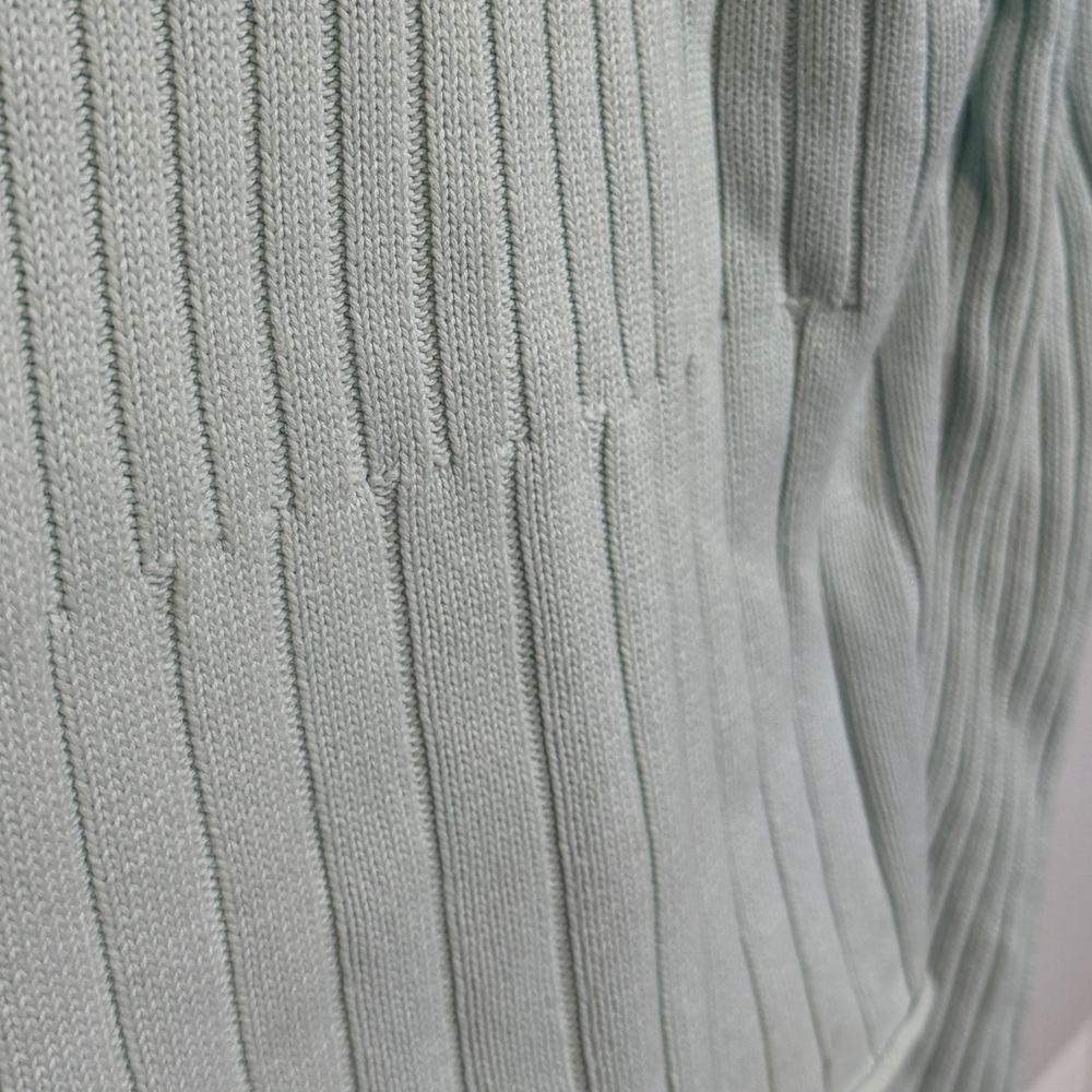 J Jill light green Ribbed Turtleneck Sweater Women’s XL 100% Cotton Knit - Picture 3 of 5